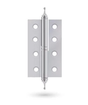 Door Hinge . Classic And Industrial Ironmongery . Entry Door Metal Hinge Icon Stock Illustration