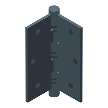 Door hinge connecting two parts, ensuring smooth movement and functionality Ilustración de archivo