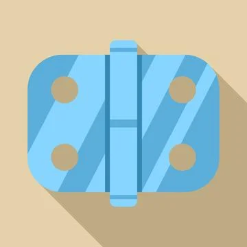 Door hinge connection mechanism flat design icon Stock Illustration