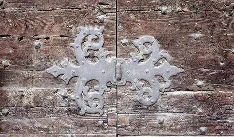 Door hinge fitting (flap) art Stock Photos
