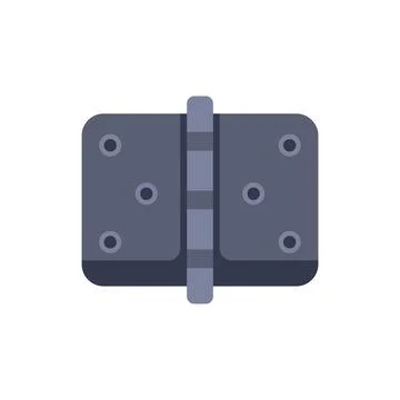 Door hinge flat icon showing open position Illustrazione stock