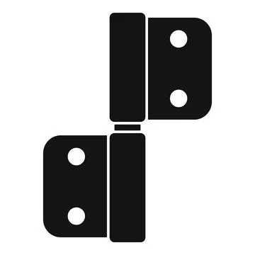 Door hinge hardware joining elements isolated icon Stock Illustration