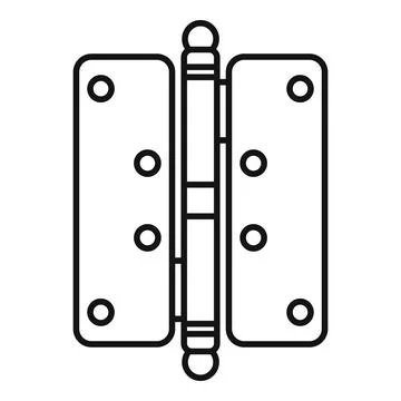 Door hinge hardware line icon illustration Illustrazione stock
