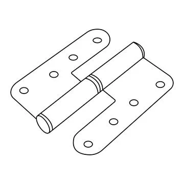 Door hinge icon Illustrazione stock