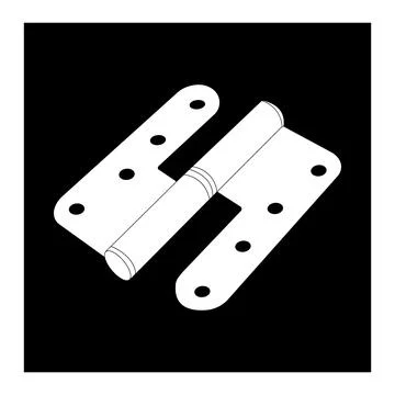 Door hinge icon Illustrazione stock
