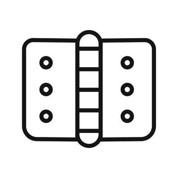 Door hinge icon mark in filled style Stock Illustration