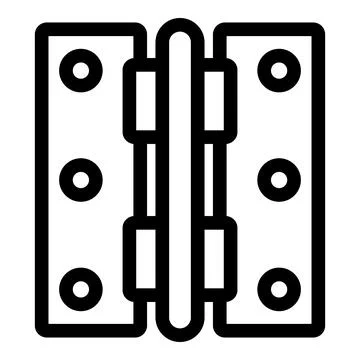 Door hinge icon representing security and access control Stock Illustration