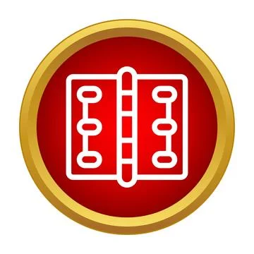 Door hinge icon showing carpentry hardware tool for fixing Stockillustratie