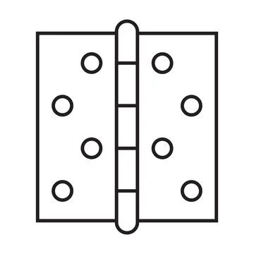 Door hinge icon vector for graphic design, logo, website, social media, mobil Illustrazione stock