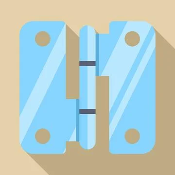 Door hinge mechanism flat icon illustration design Stock Illustration