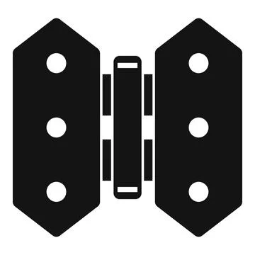Door hinge mechanism icon for hardware designs Stock Illustration