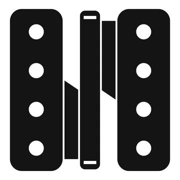 Door hinge security hardware mechanism vector icon Stock Illustration