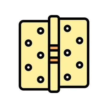 Door hinges color icon vector illustration Stock Illustration