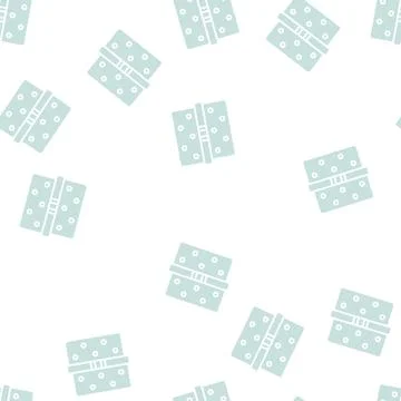 Door hinges glyph seamless pattern Stock Illustration