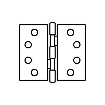 Door hinges icon vector Illustrazione stock