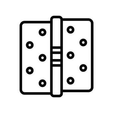 Door hinges line icon vector illustration Stock Illustration