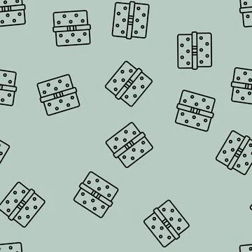 Door hinges line seamless pattern Stock Illustration