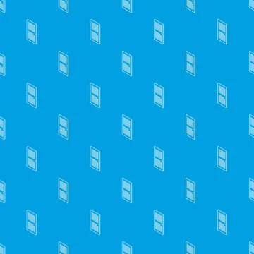 Door with horizontal vent pattern seamless blue Stock Illustration