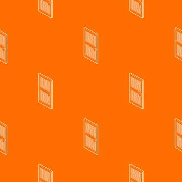 Door with horizontal vent pattern vector orange Stock Illustration