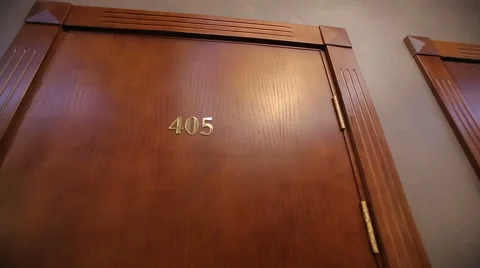 Door in a Hotel Stock Footage 47323496