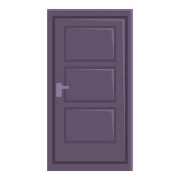 Door icon cartoon vector. Front home Illustrazione stock