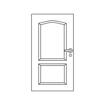 Door icon. Enter or exit symbol. Stock Illustration