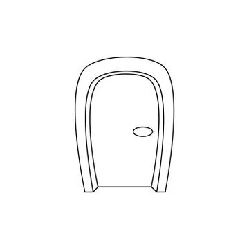 Door icon. Enter or exit symbol. Stock Illustration