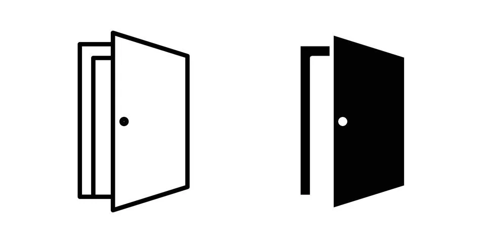 Door icon or illustration vector symbols Stock Illustration