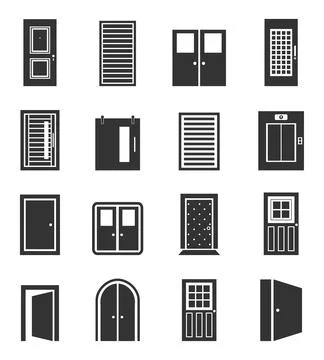 Door an icon Stock Photos