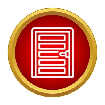Door icon representing entry and exit access point Stock Illustration