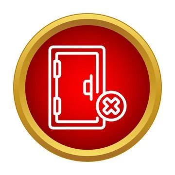 Door icon showing restricted access and no entry Stock Illustration