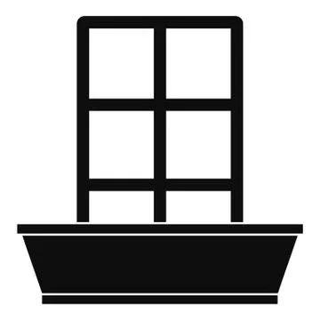 Door icon, simple style Illustration