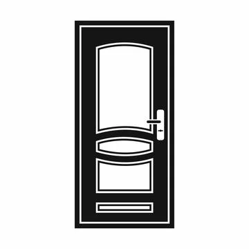 Door icon in simple style Stock Illustration