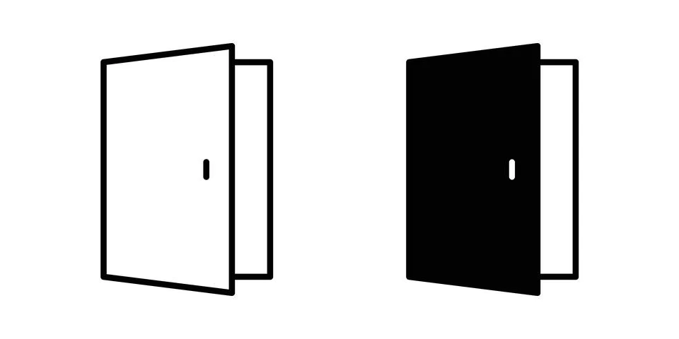 Door icon vector design. EPS10 Stock Illustration