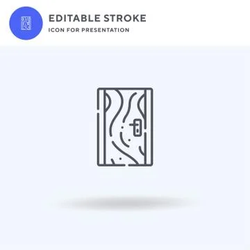 Door icon vector, filled flat sign, solid pictogram isolated on white, logo Stock Illustration