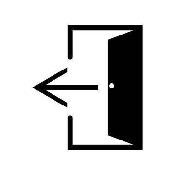 Door icon vector Stock Illustration