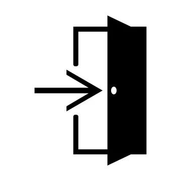 Door icon vector Stock Illustration