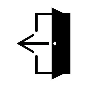 Door icon vector Stock Illustration