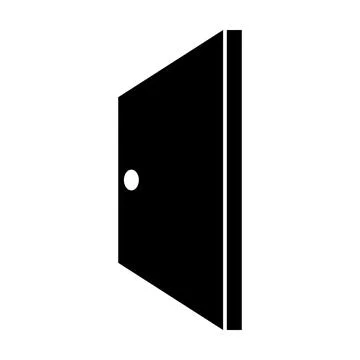 Door icon vector Stock Illustration