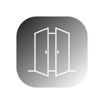 Door icon vector Stock Illustration