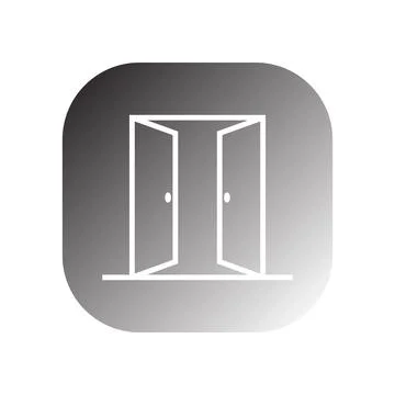 Door icon vector Stock Illustration