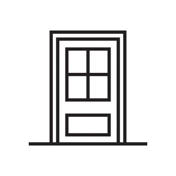 Door icon vector Stock Illustration