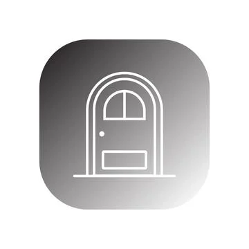 Door icon vector Stock Illustration