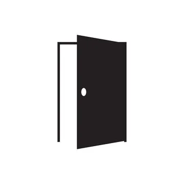 Door icon vector Stock Illustration