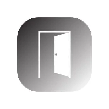 Door icon vector Stock Illustration