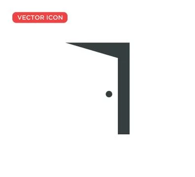 Door Icon Vector Illustration Design Stock Illustration