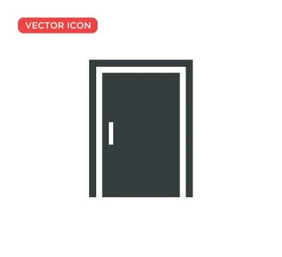 Door Icon Vector Illustration Design Stock Illustration