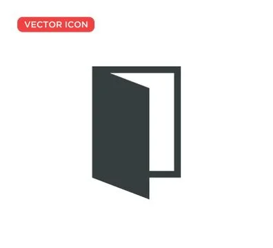 Door Icon Vector Illustration Design Stock Illustration