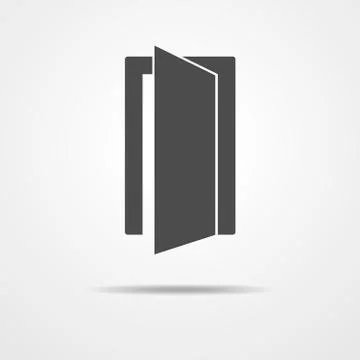 Door icon - vector illustration Stock Illustration