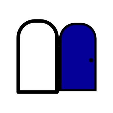 Door icon. Vector illustration. Stock Illustration